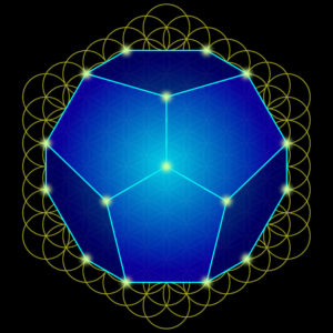 Die Faszination der heiligen Geometrie. Das Dodekaeder in der Blume des Lebens.