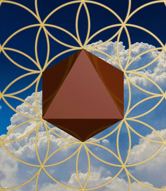 Oktaeder sich drehend