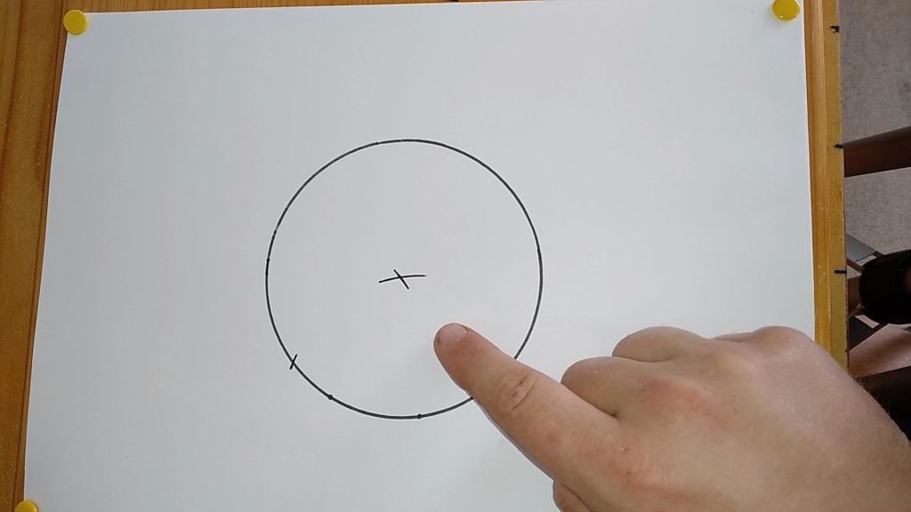 Bild von einem gezeichneten Kreis mit Mittelpunkt