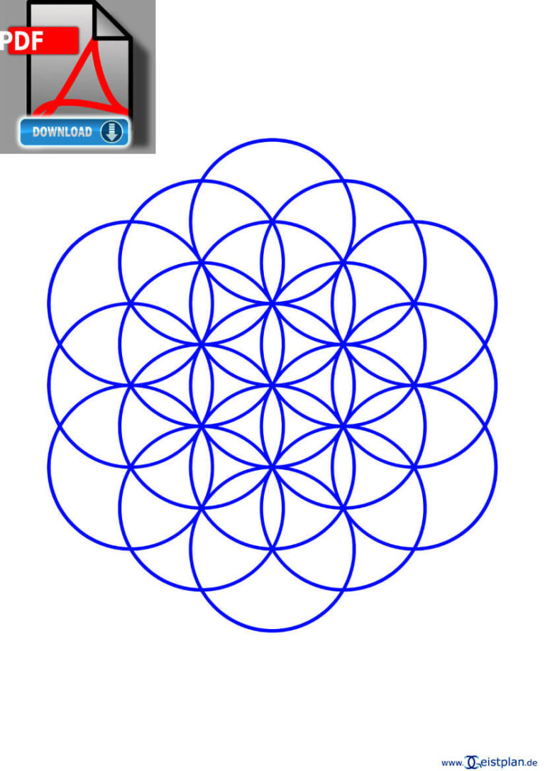 Die Blume des Lebens als Muster zum Download und Ausdrucken