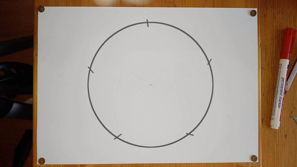 Kreis mit fünf Markierungen Anleitung - ein Pentagramm oder Fünfeck zeichnen