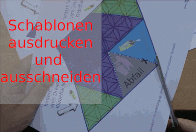 GIF Animation Anleitung Oktaeder Pyramide basteln
